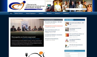 Página Web de la Cámara de Comercio e Industria del Estado Aragua